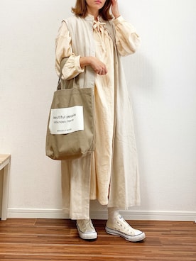 「春めきシューズ」｜「アイテム（その他アウター）」を使った、anmiさん（レディース・156cm）の春コーディネート