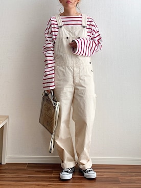 「beautiful people」｜「アイテム（オールインワン・サロペット）」を使った、anmiさん（レディース・156cm）の春コーディネート