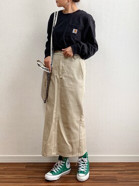anmiさんの「Carhartt/カーハート Workwear Long-Sleeve Pocket T-Shirt ロングスリーブポケットTシャツ」を使ったコーディネート