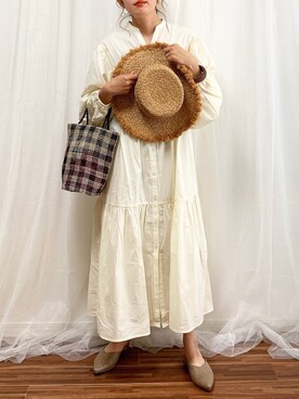 「HALIN（ハリン）のアイテム」を使った、anmiさん（レディース・156cm）の春コーディネート