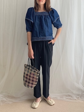 「HALIN（ハリン）のアイテム」を使った、anmiさん（レディース・156cm）の春コーディネート