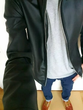 「Sputnik（スプートニク）のアイテム」を使った、takeさん（メンズ・175cm）の秋コーディネート