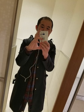 「Paul Smith（ポールスミス）のアイテム（チェスターコート）」を使った、👿         さん（メンズ・178cm）の冬コーディネート