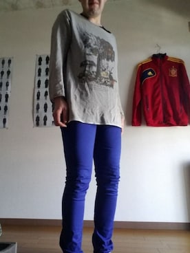 「And A（アンドエー）のアイテム（トップス）」を使った、👿         さん（メンズ・178cm）の春コーディネート