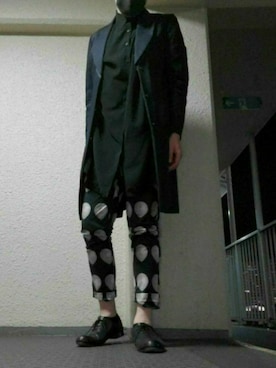 「Paul Smith（ポールスミス）のアイテム（チェスターコート）」を使った、👿         さん（メンズ・178cm）の冬コーディネート