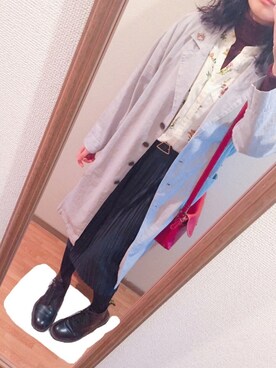 「春コート」｜ぱしも♚*さん（レディース・160cm）の春コーディネート