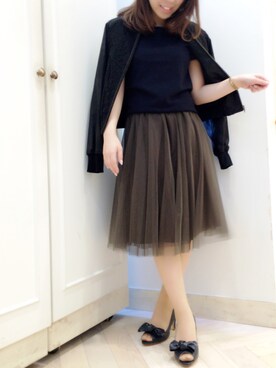 「L'EST ROSE（レストローズ）のアイテム（トップス）」を使った、miさん（レディース・148cm）の冬コーディネート