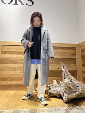 「オーバーシャツ」｜「アイテム（ジャケット/アウター）」を使った、ayuさん（レディース・155cm）の秋コーディネート