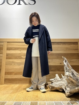 「クルーネックニット」｜ayuさん（レディース・155cm）の秋コーディネート