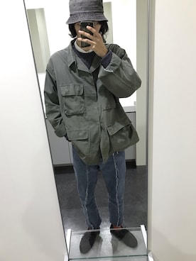 「UNIQLO（ユニクロ）の50色ソックス（消臭機能付き）（ソックス/靴下）」を使った、muhさん（メンズ・186cm）の冬コーディネート