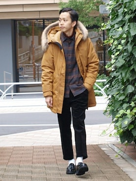 「Paraboot（パラブーツ）のアイテム（スリッポン）」を使った、MATSUさん（メンズ・175cm）の秋コーディネート