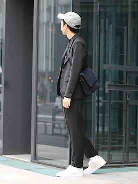 「チドリ柄」｜「アイテム（帽子）」を使った、MATSUさん（メンズ・175cm）の冬コーディネート