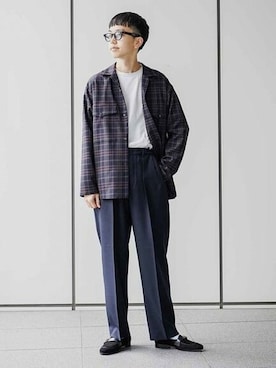 「EDIFICE LA BOUCLE（エディフィスラブークル）のアイテム」を使った、MATSUさん（メンズ・175cm）の秋コーディネート