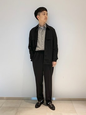 「EDIFICE（エディフィス）のアイテム（ブルゾン）」を使った、MATSUさん（メンズ・175cm）の春コーディネート