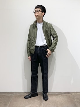 「EDIFICE（エディフィス）のアイテム（ブルゾン）」を使った、MATSUさん（メンズ・175cm）の春コーディネート