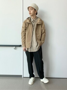 「EDIFICE（エディフィス）のアイテム（ブルゾン）」を使った、MATSUさん（メンズ・175cm）の春コーディネート