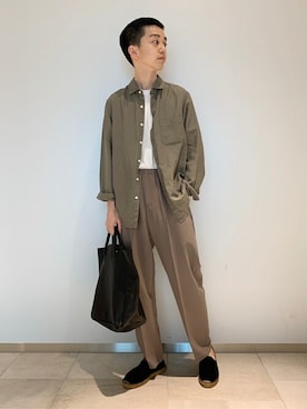 「EDIFICEスタッフ」｜「アイテム（スリッポン）」を使った、MATSUさん（メンズ・175cm）の夏コーディネート