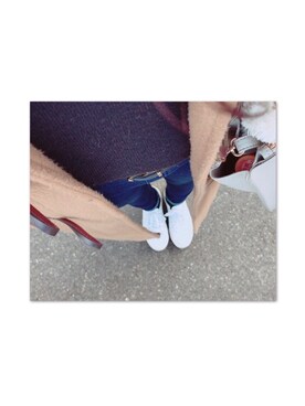 「earth music&ecology（アースミュージックアンドエコロジー）のアイテム（ダッフルコート）」を使った、mayaさん（レディース・151cm）の冬コーディネート