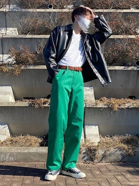 「HARE（ハレ）のアイテム（ジャケット/アウター）」を使った、Takeru.さん（メンズ・177cm）の春コーディネート
