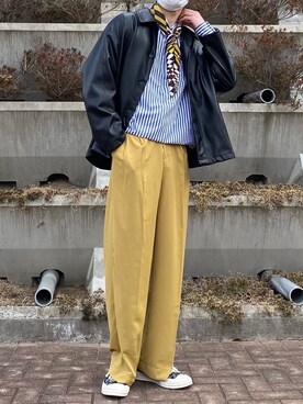 「HARE（ハレ）のアイテム（ジャケット/アウター）」を使った、Takeru.さん（メンズ・177cm）の春コーディネート