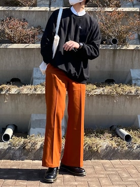 「kutir（クティール）のアイテム（スウェット）」を使った、Takeru.さん（メンズ・177cm）の春コーディネート