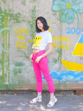 「STARMIMI（スターミミ）のアイテム」を使った、阿霽 JILL YANGさん（レディース・163cm）の春コーディネート