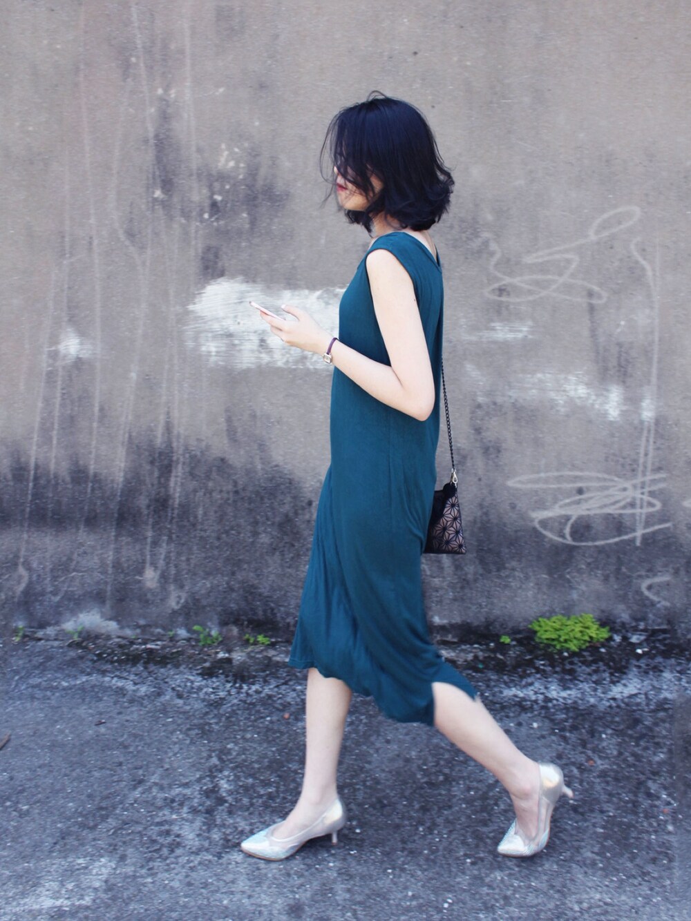 「bluegreen」｜「STARMIMIのアイテム（ワンピース、グリーン系）」を使った、阿霽 JILL YANGさん（レディース・163cm）の春コーディネートの1枚目の写真