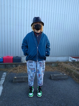 「PUNYUS（プニュズ）のアイテム（ジャケット/アウター）」を使った、13さん（メンズ・167cm）の冬コーディネート
