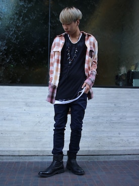 「14th Addiction（フォーティーンスアディクション）のアイテム（アクセサリー）」を使った、Ko-taro-さん（メンズ・170cm）の秋コーディネート