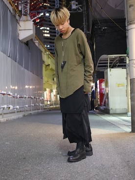 「KMRii（ケムリ）のアイテム（アクセサリー）」を使った、Ko-taro-さん（メンズ・170cm）の秋コーディネート