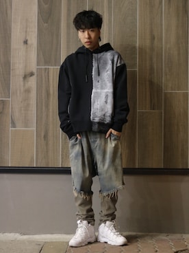 「A-COLD-WALL*（アコールドウォール）のアイテム（パーカー）」を使った、Ko-taro-さん（メンズ・170cm）の冬コーディネート