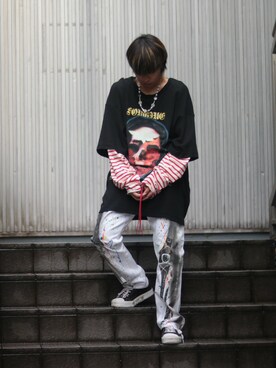 「CAVIALE（カビアーレ）のアイテム」を使った、Ko-taro-さん（メンズ・170cm）の夏コーディネート