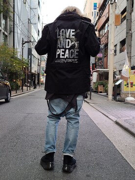 「roarguns（ロアーガンズ）のアイテム（ジャケット/アウター）」を使った、Ko-taro-さん（メンズ・170cm）の冬コーディネート