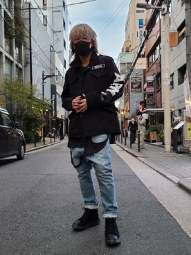 「roarguns（ロアーガンズ）のアイテム（ジャケット/アウター）」を使った、Ko-taro-さん（メンズ・170cm）の冬コーディネート