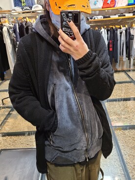 「KMRii（ケムリ）のアイテム（カーディガン/ボレロ）」を使った、Ko-taro-さん（メンズ・170cm）の冬コーディネート