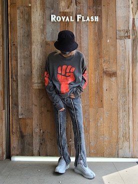 「JOHN LAWRENCE SULLIVAN（ジョンローレンスサリバン）のアイテム（パンツ）」を使った、Ko-taro-さん（メンズ・170cm）の春コーディネート