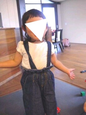「アイテム（オールインワン・サロペット）」を使った、mishiさん（キッズ・80cm）の夏コーディネート