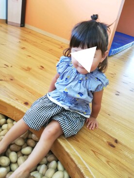 「Petit jam（プチジャム）のアイテム」を使った、mishiさん（キッズ・80cm）の秋コーディネート