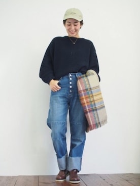 「CUBE SUGAR（キューブシュガー）のアイテム」を使った、HANA(CUBE  SUGAR)さん（レディース・162cm）の秋コーディネート