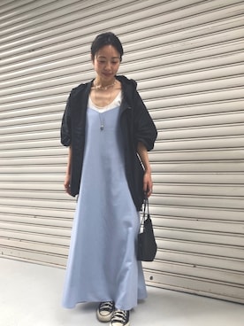 「公園コーデ」｜「アイテム（ブルゾン）」を使った、野海道理恵さん（レディース・150cm）の春コーディネート