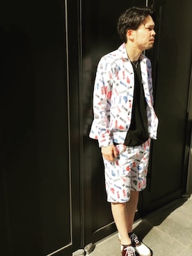 「Subciety（サブサエティ）のアイテム（財布/小物）」を使った、小原 壮大朗さん（メンズ・183cm）の春コーディネート