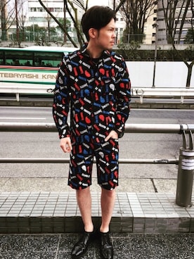 「Subciety（サブサエティ）のアイテム（財布/小物）」を使った、小原 壮大朗さん（メンズ・183cm）の春コーディネート