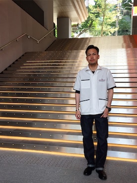 「Subciety（サブサエティ）のアイテム（アクセサリー）」を使った、小原 壮大朗さん（メンズ・183cm）の夏コーディネート