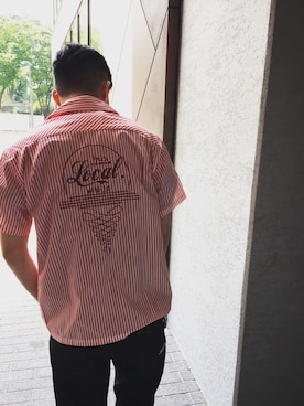 「Subciety（サブサエティ）のアイテム（財布/小物）」を使った、小原 壮大朗さん（メンズ・183cm）の夏コーディネート