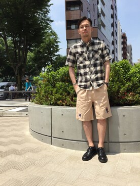 「Subciety（サブサエティ）のアイテム（財布/小物）」を使った、小原 壮大朗さん（メンズ・183cm）の夏コーディネート