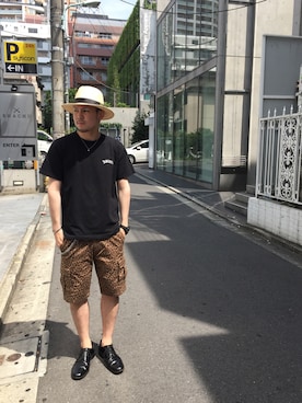 「Subciety（サブサエティ）のアイテム（財布/小物）」を使った、小原 壮大朗さん（メンズ・183cm）の夏コーディネート