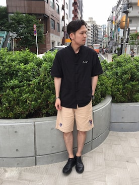 「Subciety（サブサエティ）のアイテム（アクセサリー）」を使った、小原 壮大朗さん（メンズ・183cm）の夏コーディネート