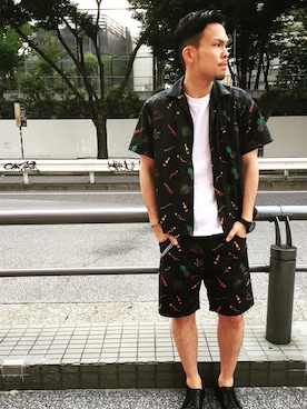 「Subciety（サブサエティ）のアイテム（財布/小物）」を使った、小原 壮大朗さん（メンズ・183cm）の夏コーディネート