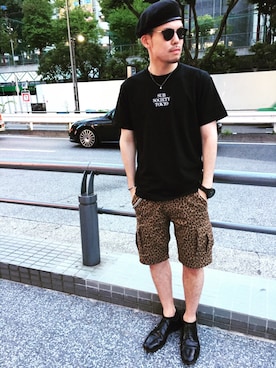 「Subciety（サブサエティ）のアイテム（財布/小物）」を使った、小原 壮大朗さん（メンズ・183cm）の夏コーディネート