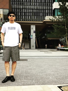 「Subciety（サブサエティ）のアイテム（財布/小物）」を使った、小原 壮大朗さん（メンズ・183cm）の夏コーディネート